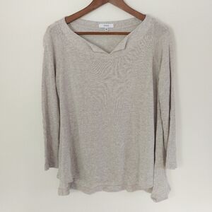 Rivera Linen Blend Top Gray Size 38
